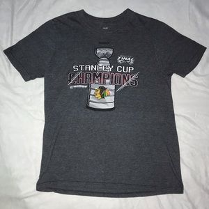 Boys Chicago Blackhawks t-shit Stanley cup